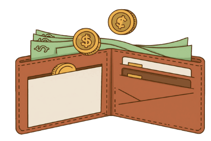 Coin stacks illustration