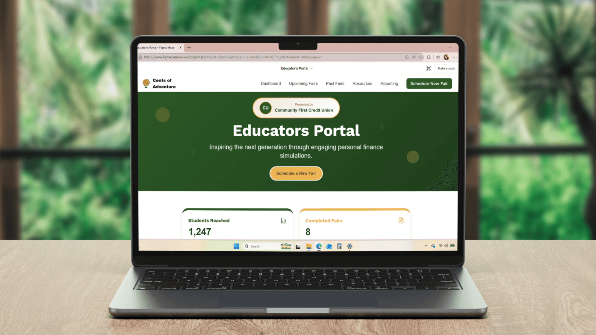 Educators Portal dashboard