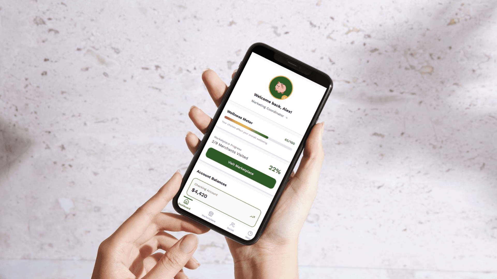 Student dashboard on mobile